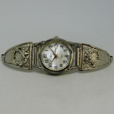 Collezio Mother of Pearl Dial Silver Tone Women's Watch Sz. 5 3/4'' New Battery