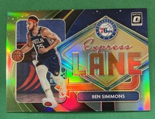 Ben Simmons 2020-21 Donruss Optic Lime Green Prizm Express Lane 102/149 76ers SP