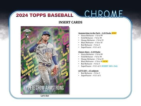 2024 Topps Chrome Baseball Hobby box | eBay 2024 Topps Chrome Baseball Hobby box | eBay