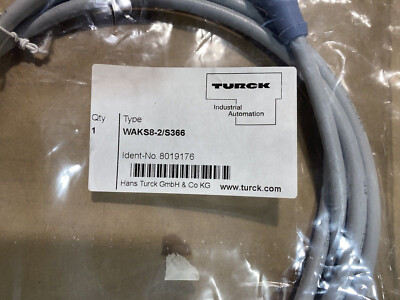 TURCK WAKS8-2/S366 8019176 M12 CORDSET FEMALE 8 PIN 2M | eBay