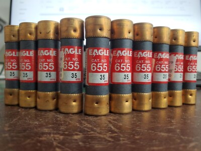 (10-PCS) Eagle 655 Fuses 35 Amp 250V (TA40MS)
