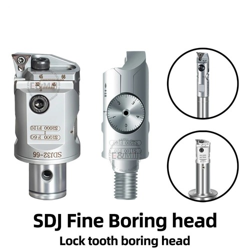 Metal Tuning Head Fine Boring Lock Tooth Thread Tool Steel CNC Machine Parts