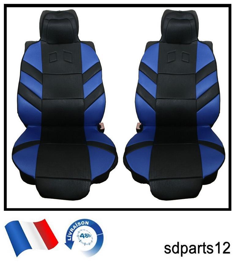 Housse de siege sport bleu et noir pour les trajets en famille en Mazda 5