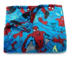 Marvel Spiderman Blue Red Soft Plush Throw Blanket 5' x 6 ft -The Big One -New