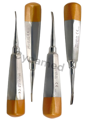 GERMAN DENTAL ELEVATOR EXTRACTING LUXATING APICAL ROOT  ELEVATOR SET OF 4 GLDCVD