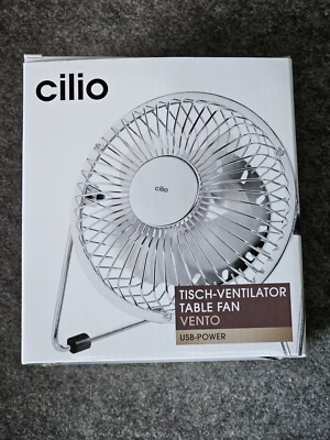 Cilio USB Tischventilator Vento Mini Ventilator leise klein unterwegs Reise