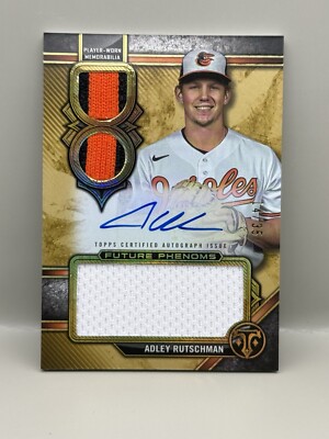 2024 Topps Triple Threads Adley Rutschman Future Phenoms Patch Auto #14/35 - O s