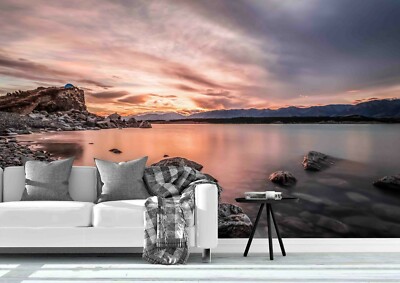 3D Cloud Sky Sea Scenery Self-adhesive Removable Wallpaper Murals Wall