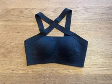 Victoria's Secret Pure Black XX-LARGE VSX Elevate Cross-Strap Bandeau Sports Bra