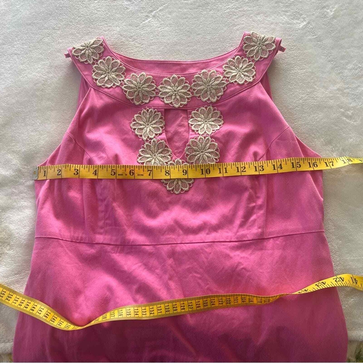 Lilly Pulitzer Hot Pink Gold Applique Keyhole Shift Dress | eBay
