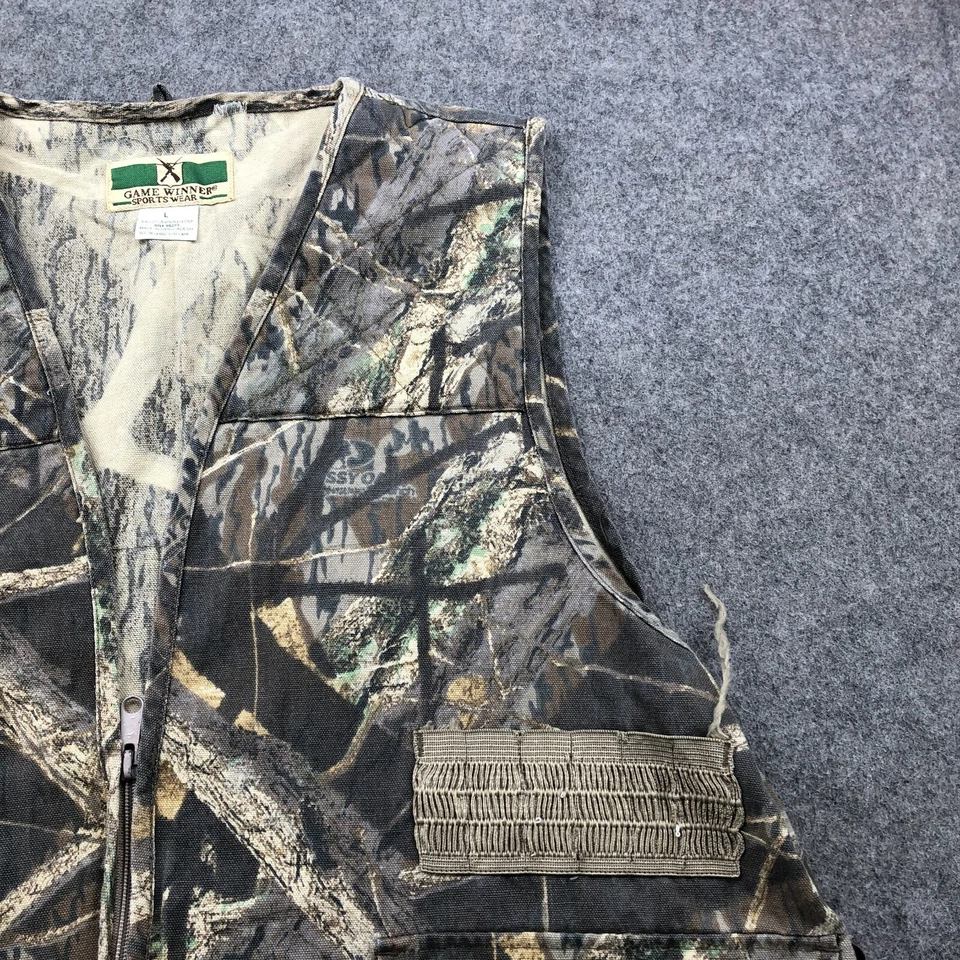 Vintage Game Winner Jacket Men Large Camo Full Zip Hunting Shooting Padded - Image 3 of 4