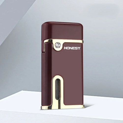 Windproof Visual Butane Gas Metal Lighter, Classic Cool Lighted Flame Cigarette - Picture 13 of 16