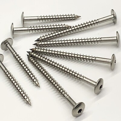Trespo Flachrundkopf Holzschrauben VA Edelstahl A2 9086 TORX 4,8mm 5,5mm 