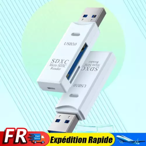 2 in 1 USB 3.0/2.0 Card Reader Micro SD TF Memory Card Adapter Convenient Useful