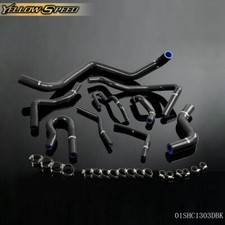 9x Silicone Radiator Hose Kit Black Fit For 92-00 Honda Civic D15 D16 Sohc Egek