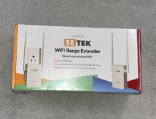 Drilltop SE TEK WiFi Range Extender Booster 300 MBPS White Wireless Network NEW