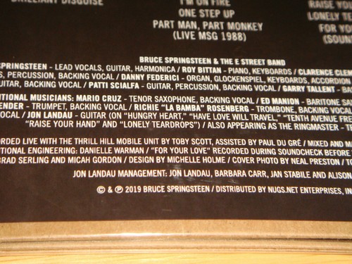 Bruce Springsteen Live 5/23/1988 MSG New York TUNNEL OF LOVE TOUR 3CD Brand New - Picture 7 of 11