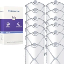 12 PACK Flying Insect Trap Refill Cartridge Kit For Fruit Fly, Flies, Mosquitoes