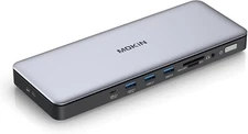 MOKiN Thunderbolt 4 Docking Station Triple 4K Display, 96W Charger for Laptop, U