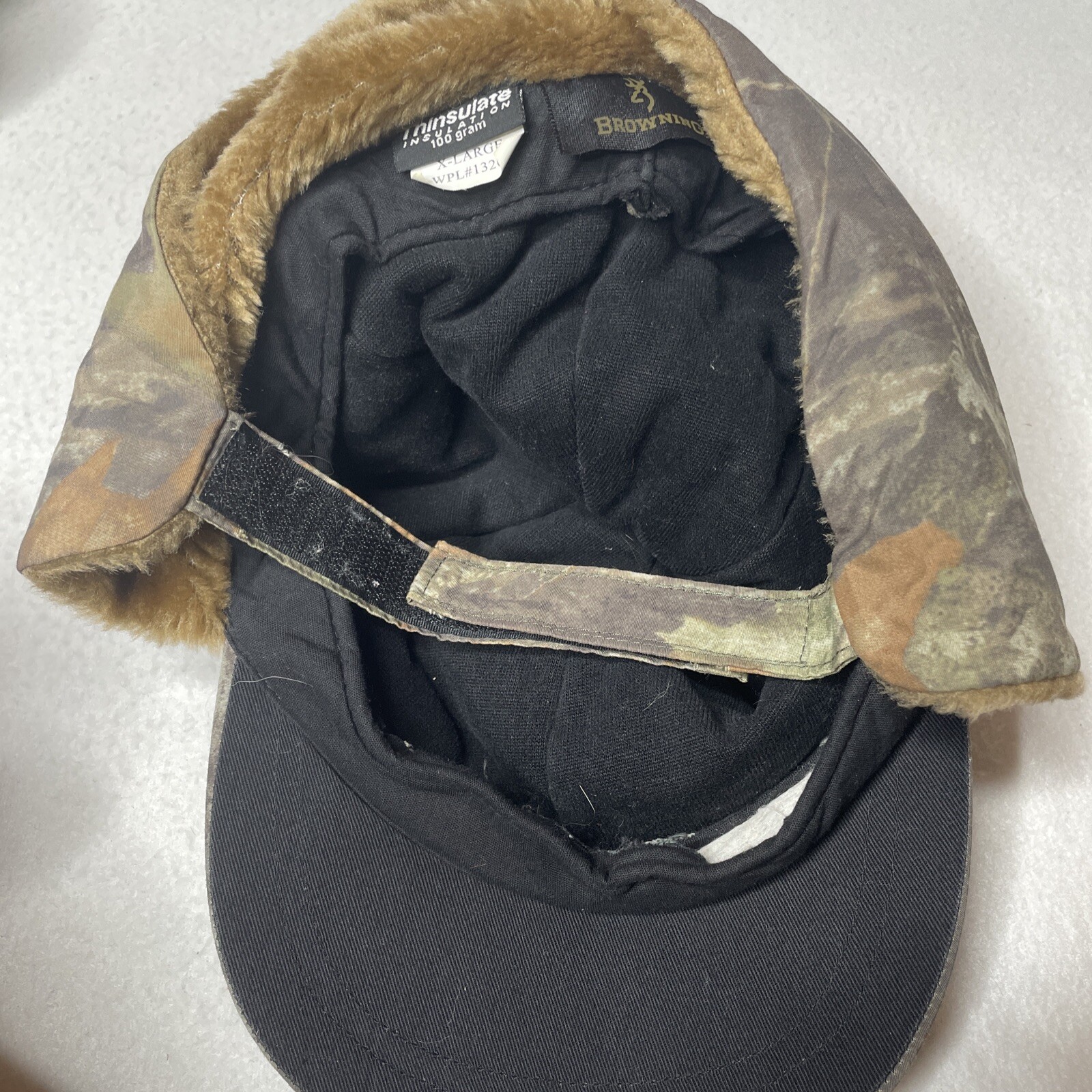 Camo Browning Thinsulate Lined Duck Trapper Hunting C… Gem
