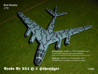 Arado Ar 234 H-1 High Altitude Fighter 1/72 Bird Models Resin Kit / Resin Kit