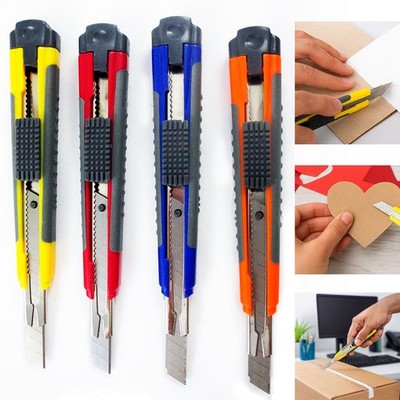 Razor Sharp Blade Lock Snap Off Retractable Cutter Utility Knife Tool 4