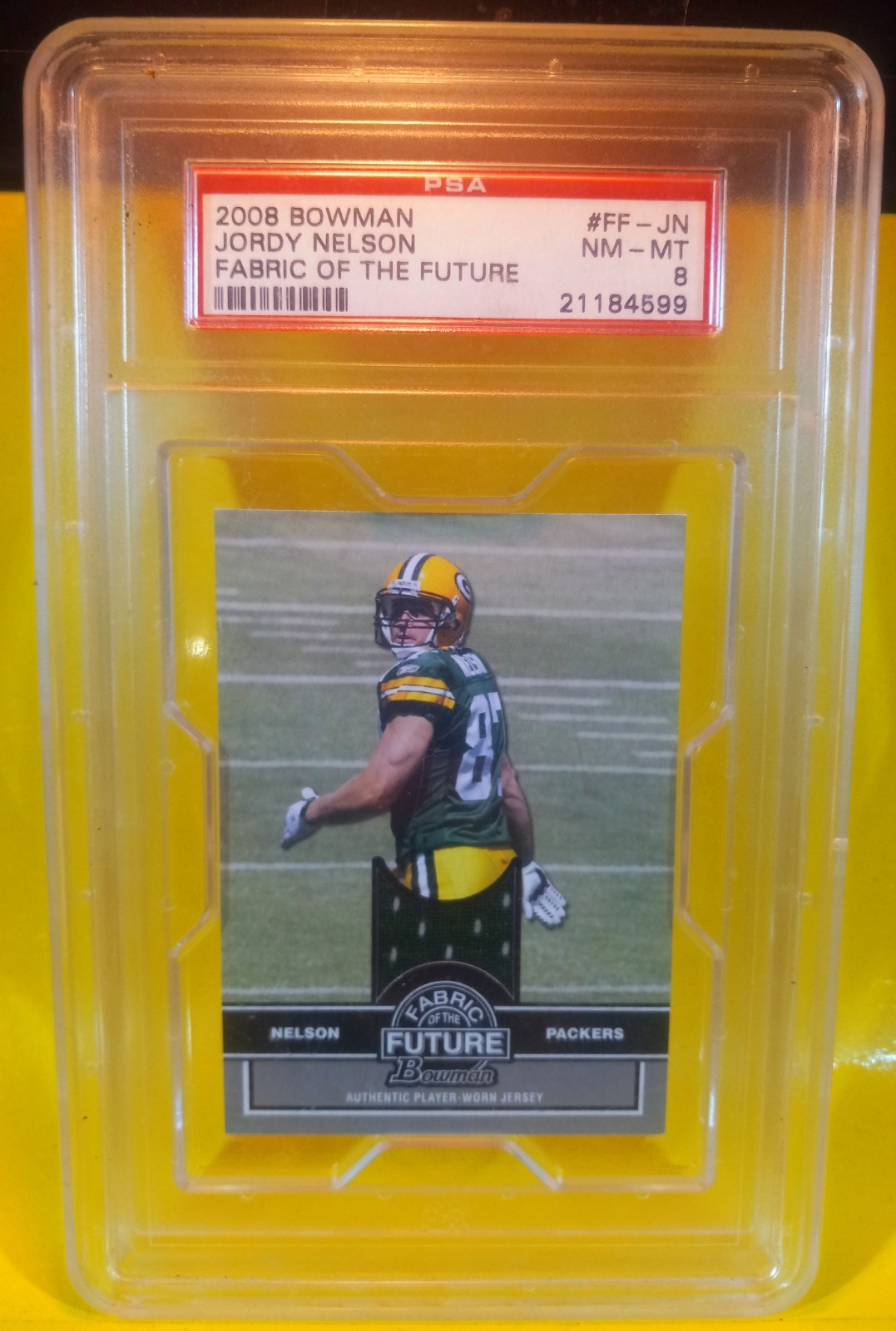 Jordy Nelson Bowman Fabric of the Future #FFJN Base