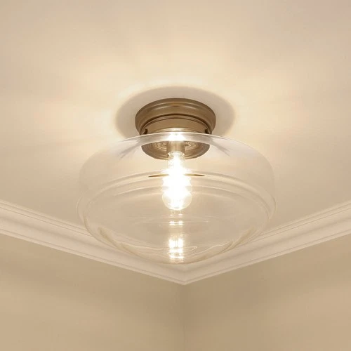 Golden Lighting 0508-LSF Ingalls 16"W Semi-Flush Ceiling Fixture - Matte Black / - Picture 4 of 11