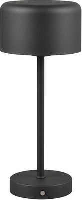 Reality Leuchten LED Akku Tischleuchte Jeff R59151132, Metall Schwarz matt,
