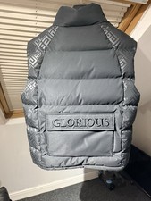 Glorious Gangsta Men's Body Warmer Gilet Size Medium In Black
