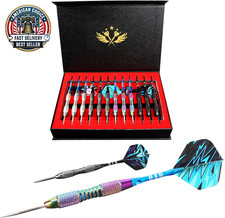 Darts Metal Tip Set Professional Metal Darts for Dartboard Steel Tip Darts with