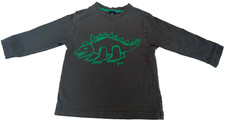 VTG 2003 BABY GAP BOYS Stegosaurus Dinosaur Doodle Graphic Tee 18-24M Gray
