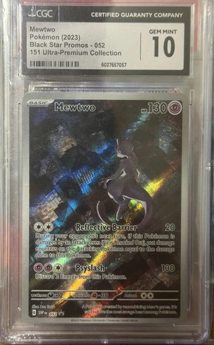 Mewtwo 052 Pokémon Black Star Promo 151 Ultra Premium Collection CGC 10 Gem Mint