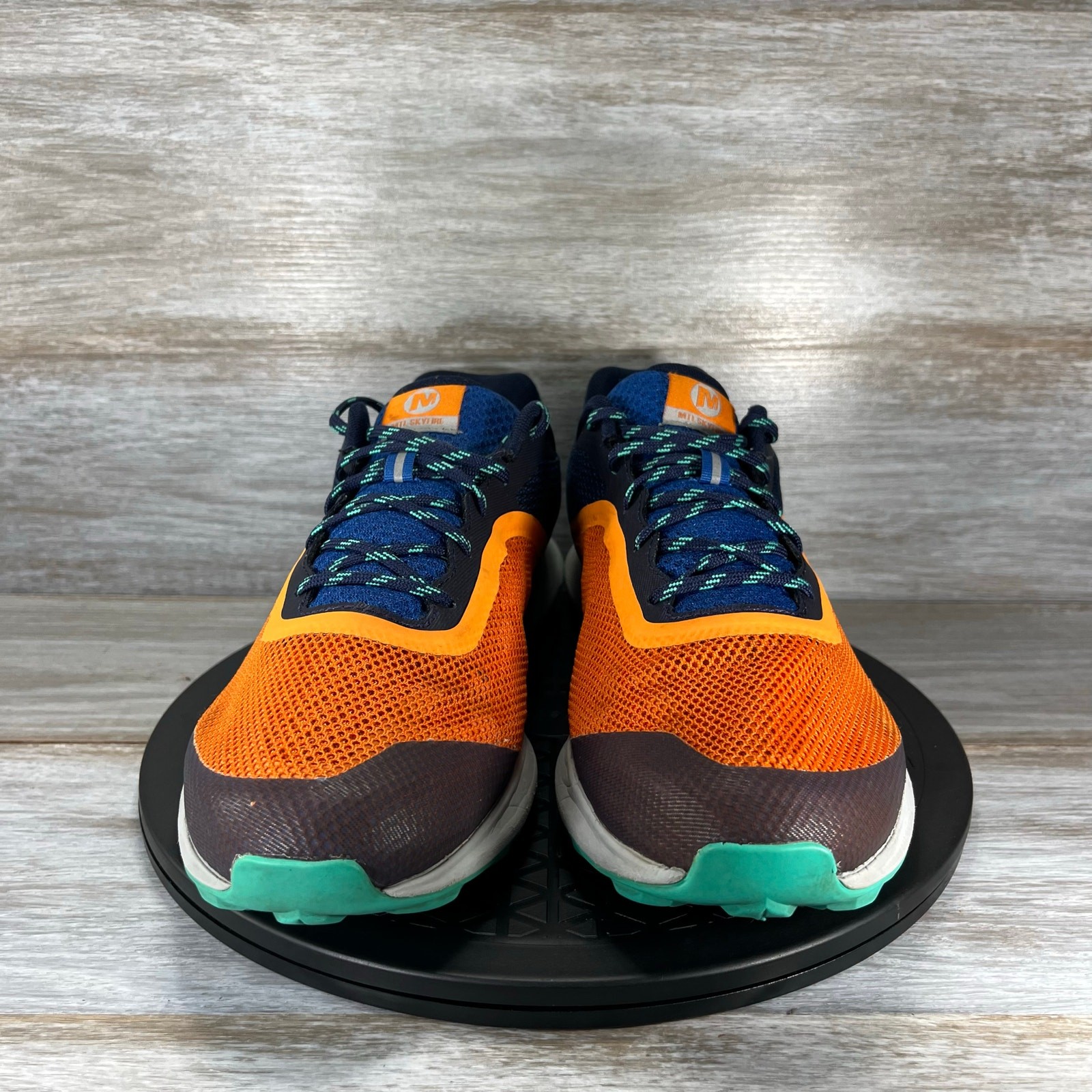 Scarpe Merrell Uomo MTL Skyfire Arancione Blu Escursionismo Trail Running Taglia 12