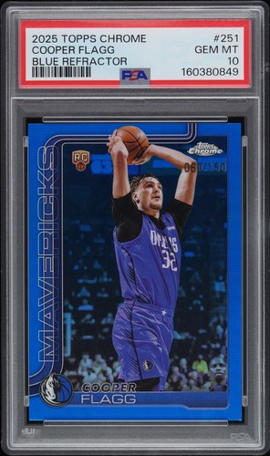 Cooper Flagg [Blue Refractor] #251 2025 Topps Chrome card