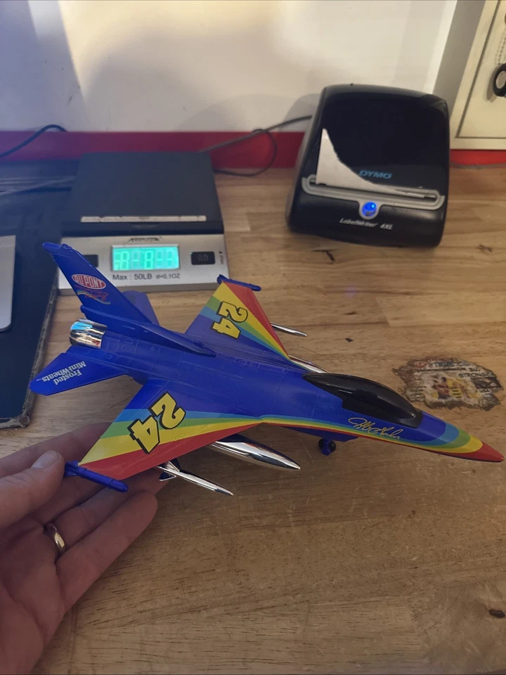 Frosted Mini-Wheats F-16 Falcon Fighter Jet Vintage Jeff Gordon Rainbow GIFT - Image 2 of 4
