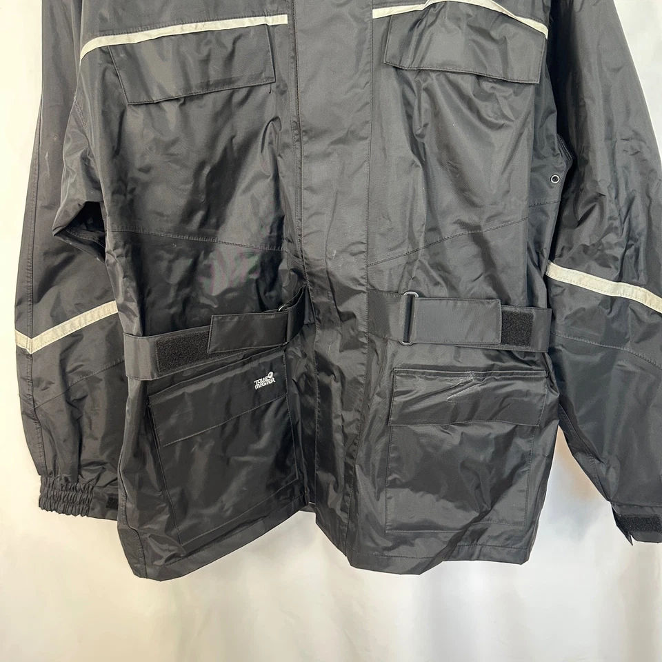 Tour Master Riding Apparel Motorcycle Jacket Black Reflective Men's Size Large - Image 4 of 4