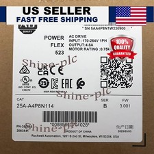 25A-A4P8N114 PowerFlex 523 0.75kW (1Hp) AC Drive New AB 25AA4P8N114 US Free Tax