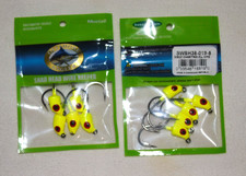 Bass Pro OffShore Angler 3/8 Oz Shad Head Wire Keeper Jig Chartreuse 2 Packs 5