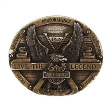 Rare Harley Davidson Live The Legend Eagle V-Twin Biker Vintage Belt Buckle