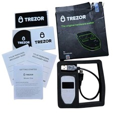 Trezor One Cryptocurrency Hardware Wallet White Tested Powers On