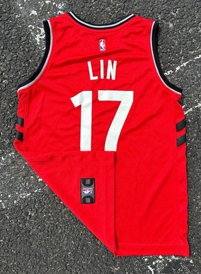JEREMY LIN Toronto Raptors Fanatics Jersey Boys M Youth NBA Basketball Red Rare