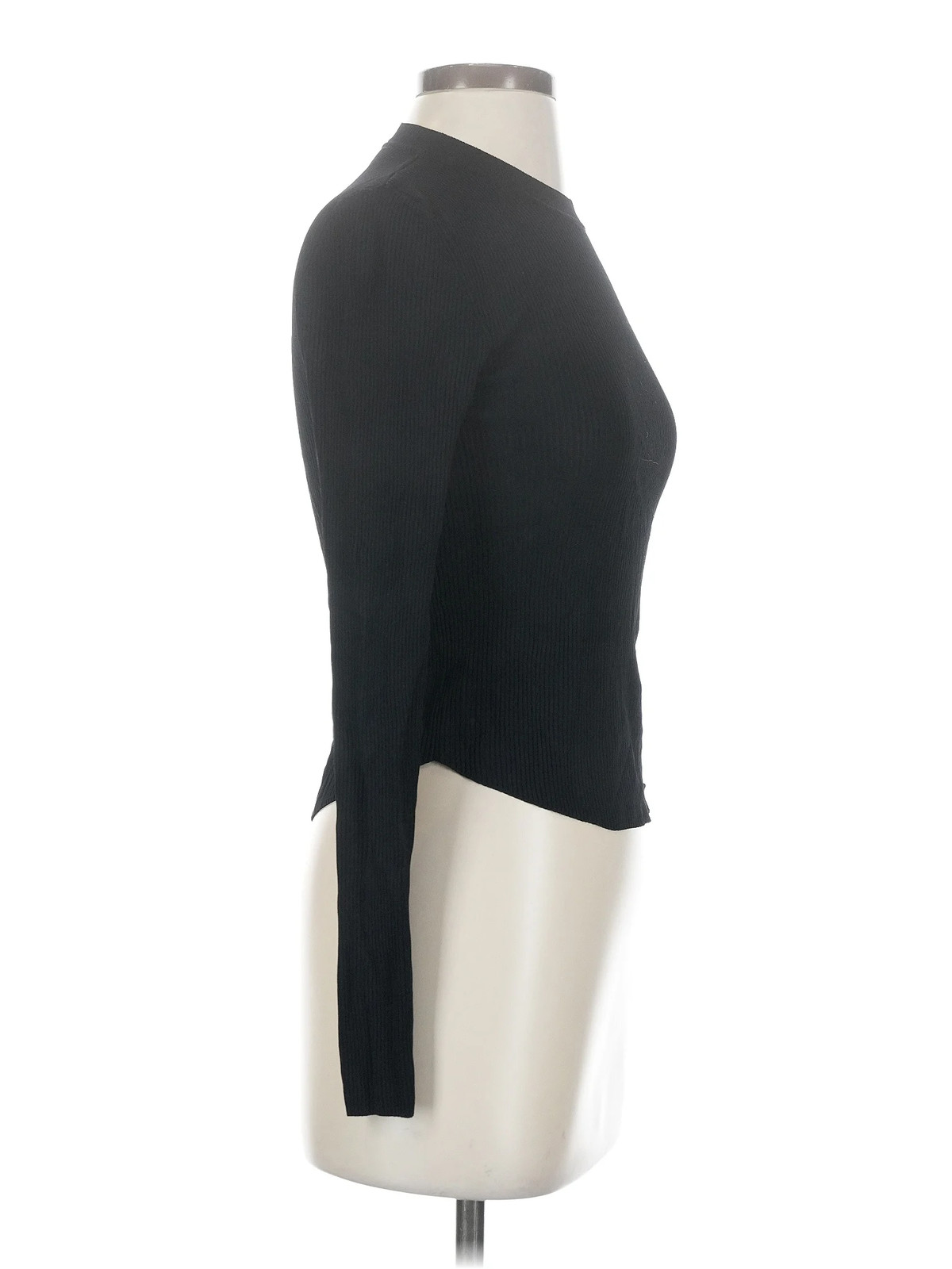 Zara Women Black Long Sleeve Top S thumbnail 3