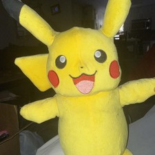 RARE Talking Pikachu Plush 14"   Works Movie Style Pok mon Toy No Longer Sold