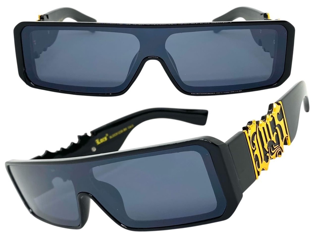 Classic Biker Hardcore Gangster Hip Hop LOCS SUNGLASSES Black - Main Image