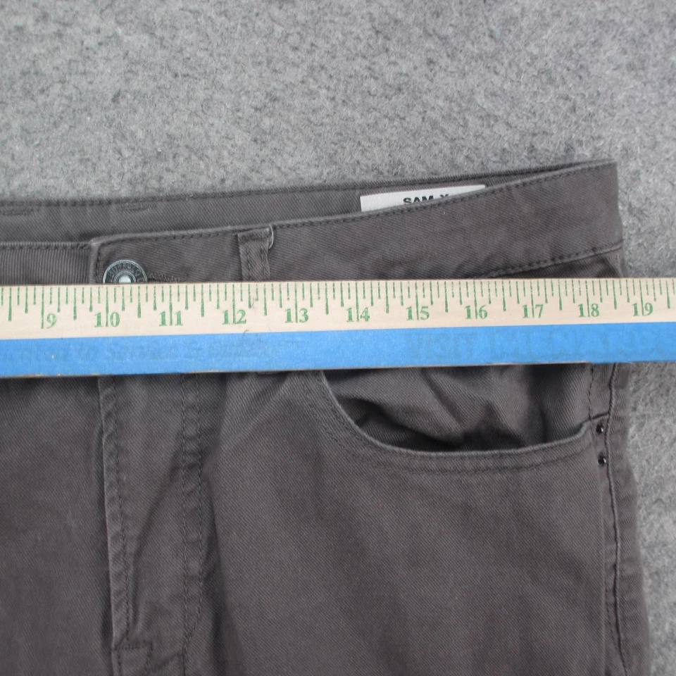 Pantalones de mezclilla Buffalo David Bitton para hombre 34x30 marrón gris SAM-X ajustados rectos elásticos Foto 3 de 4