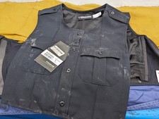 New BLAUER 8370 Polyester ARMORSKIN VEST Outer Armor Carrier Black Sz L/XL Short