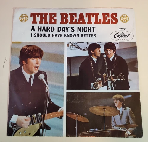 Beatles A HARD DAYS NIGHT / I SHOULD HAVE KNOWN BETTER (45/PS) #5222 PLAYS VG++