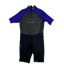 Bare Wetsuit Shorty XL Blue Gray Neoprene Diving Surfing Made Canada