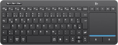 Bluetooth Tastatur mit Touchpad kabellos 2,4G Keyboard für 3 Geräte PC Tablet